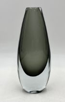 Gunnar Nylund (Swedish, 1904-1997) for Stromberg glass vase, model number B984 with engraved