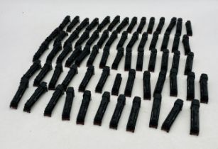 A collection of N gauge locomotive shells in black livery - shells only, no axels
