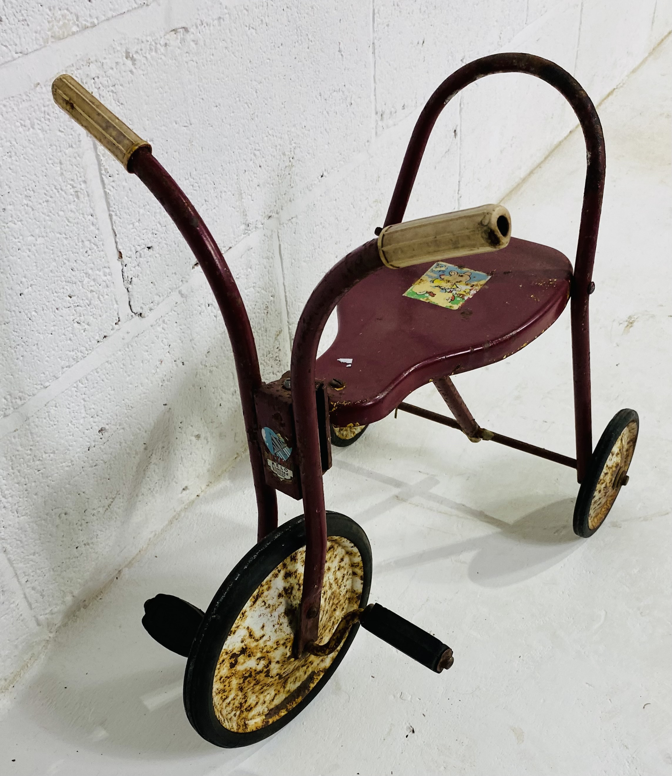 A vintage Lines Bros. (Ireland) Ltd child's push-a-long horse with metal frame, rubber wheels and - Image 6 of 7