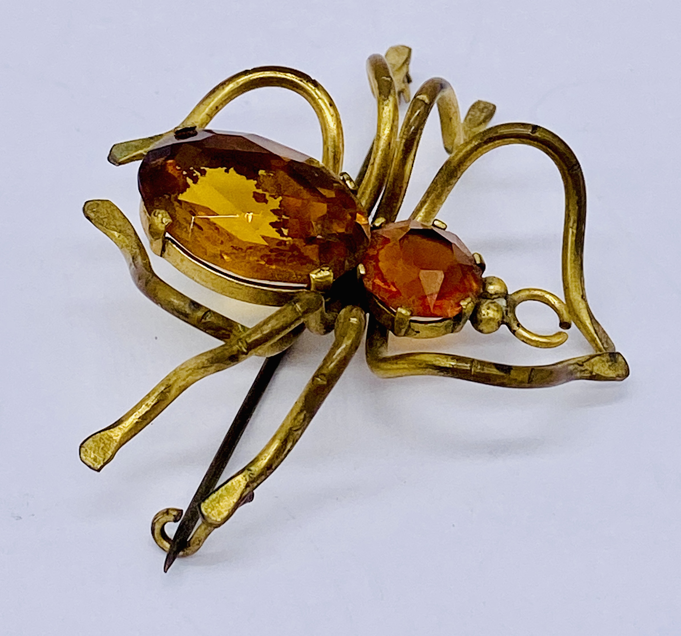 Five vintage insect brooches including a 925 silver bee brooch - Image 3 of 6