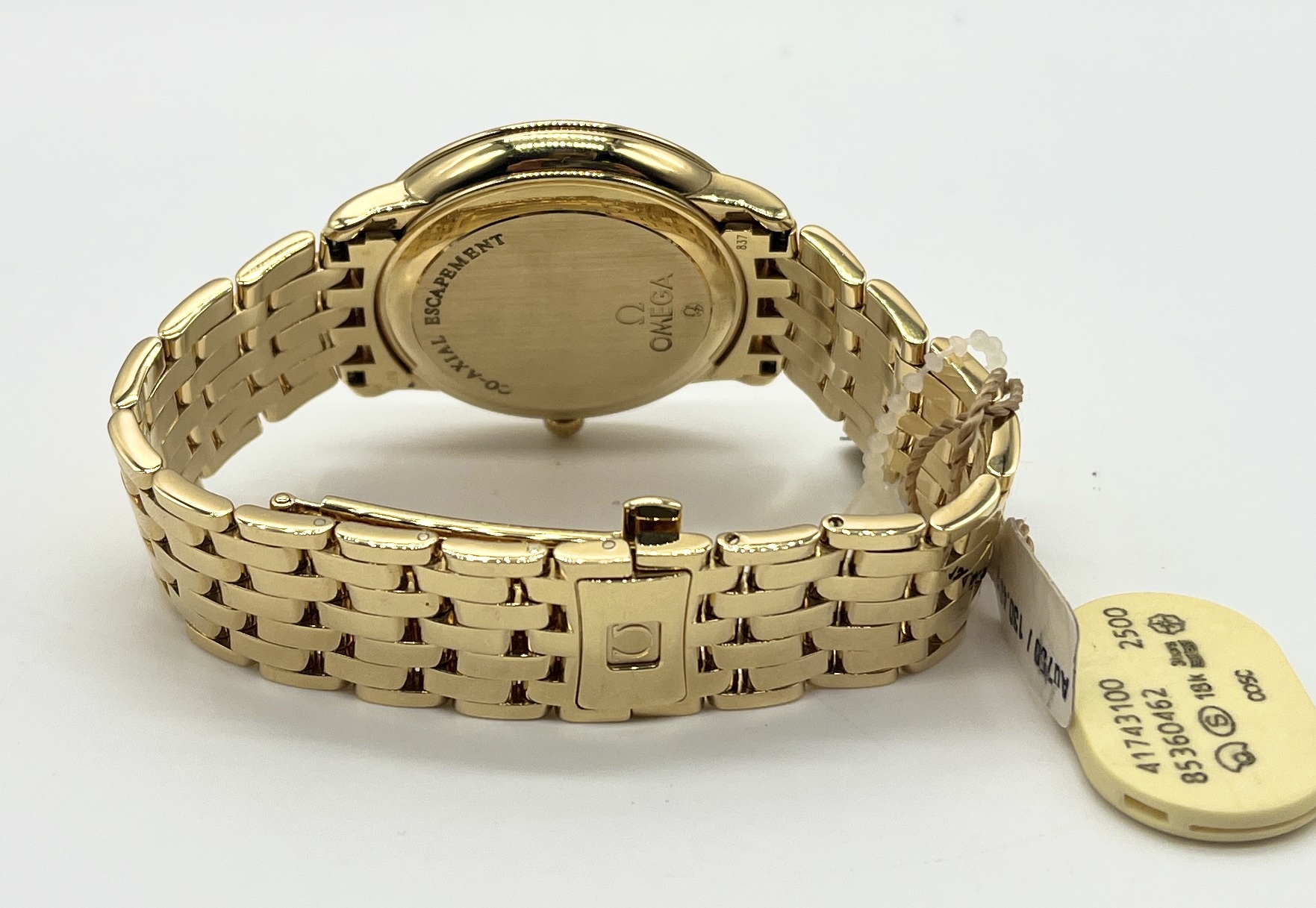 An 18ct gold Omega De Ville Prestige bracelet Co-Axial Chronometer ref 41743100 with date aperture - Image 11 of 11