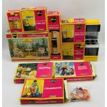 A collection of nine vintage boxed Pedigree Sindy accessories including Eastham E-Line Sink Unit,