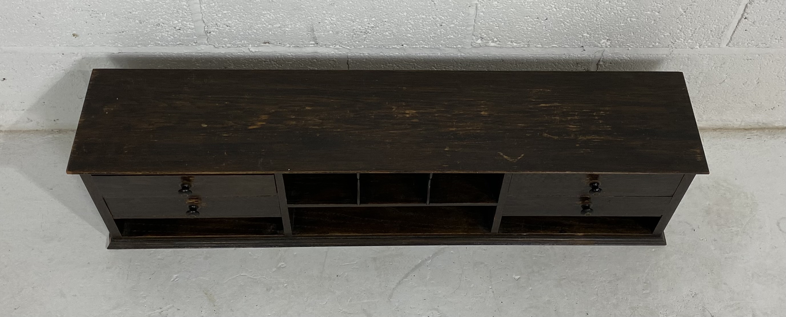 A 1930's Globe Wernicke desk tidy, with pigeonhole fixtures, length 99 cm depth 20 cm width 26 cm. - Image 4 of 7