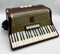 A vintage Weltmeister piano accordion