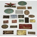 A collection of vintage machinery engine plates including Hoffman, Pegg, Sellers etc.