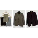 A collection of vintage gents clothing including three piece suit by All Kinds, Chelsea, Burton Suit