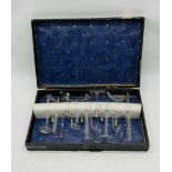 A cased glass electromedical electrodes set