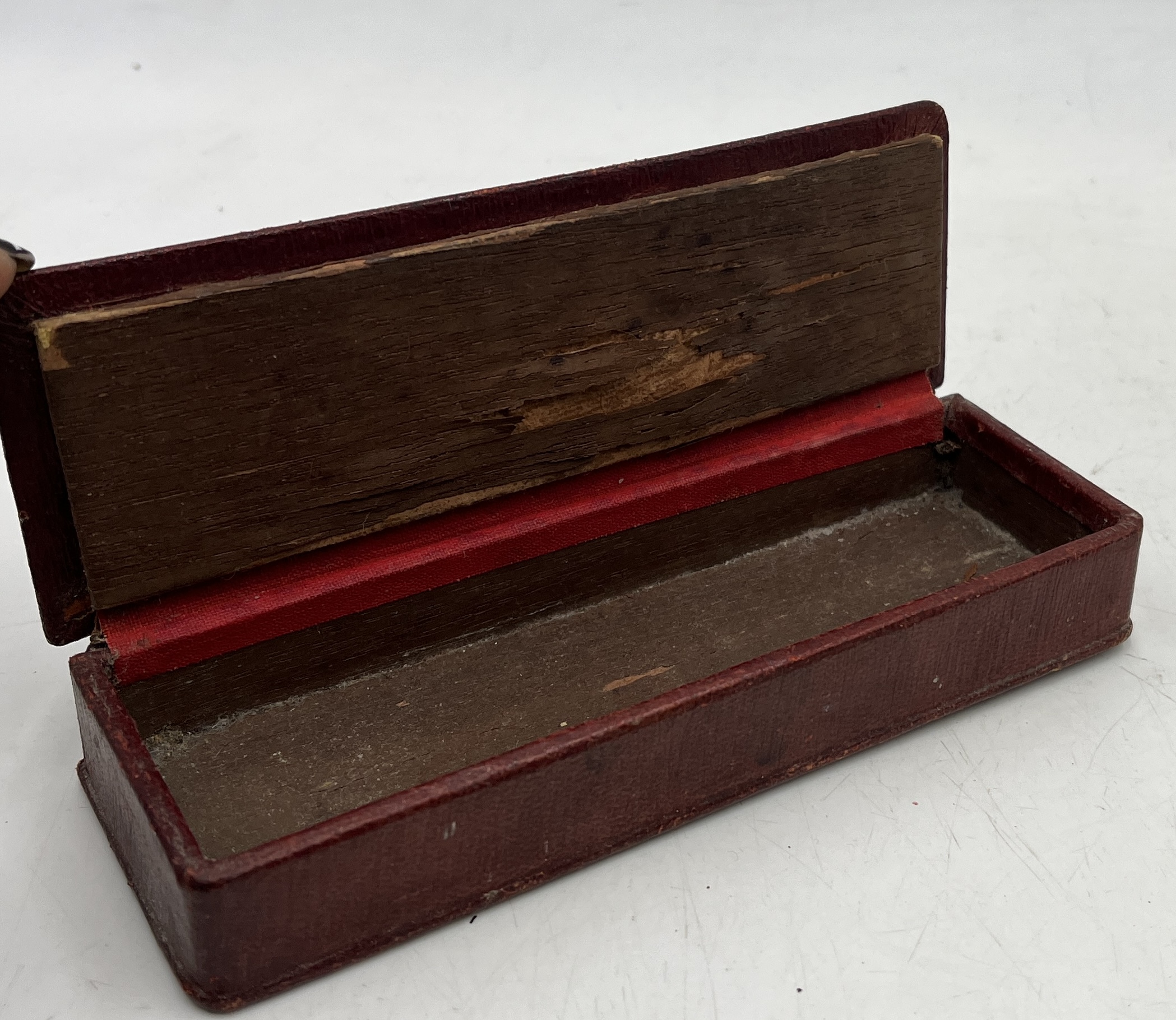 A small collection of antique jewellery boxes, hairpin case and West End needle case - Image 3 of 7
