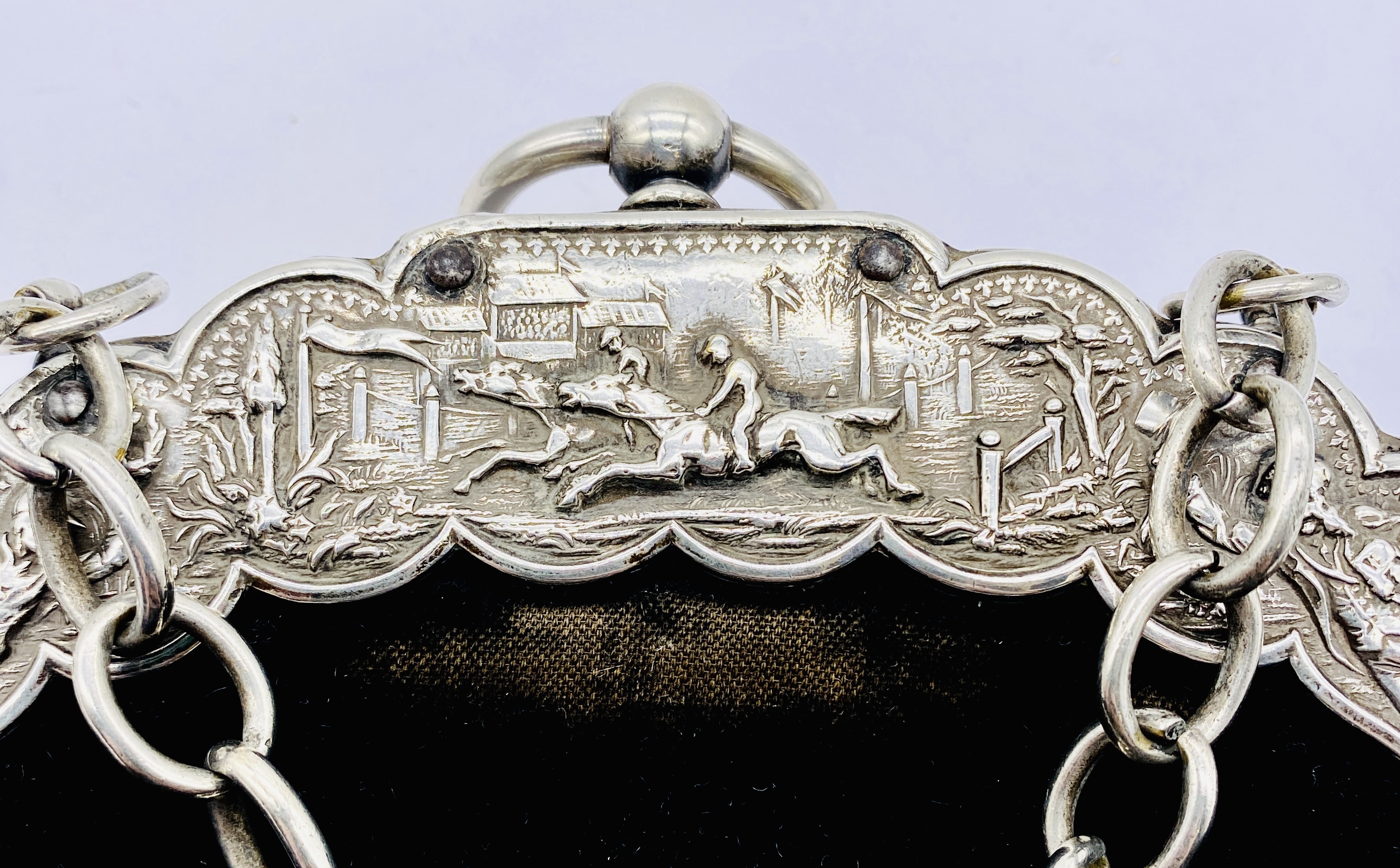 Three hallmarked silver salts along with an SCM eastern box in the form of a turtle, an SCM - Image 3 of 6