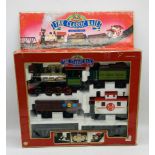 A boxed Echo battery operated "The Classic Rail" train set comprising of locomotive, tender, two