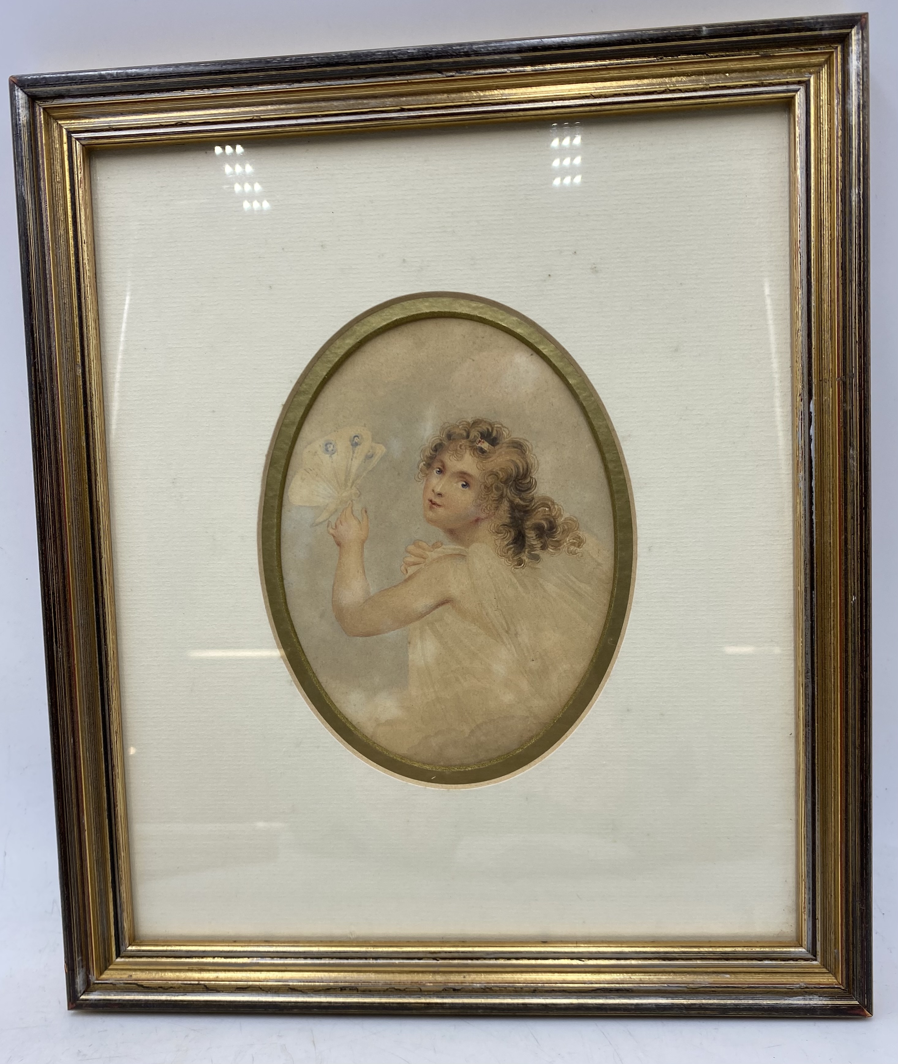 Benjamin Baldwin watercolour of a girl signed in pencil with illegible date along with another - Bild 5 aus 7