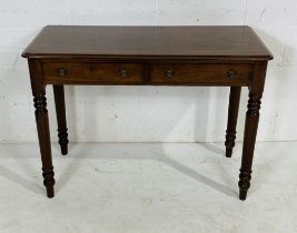 A Victorian mahogany hall table with two drawers