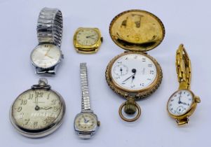 A collection of vintage watches including Avia, Accurist, Ivy gold plated wristwatch etc.