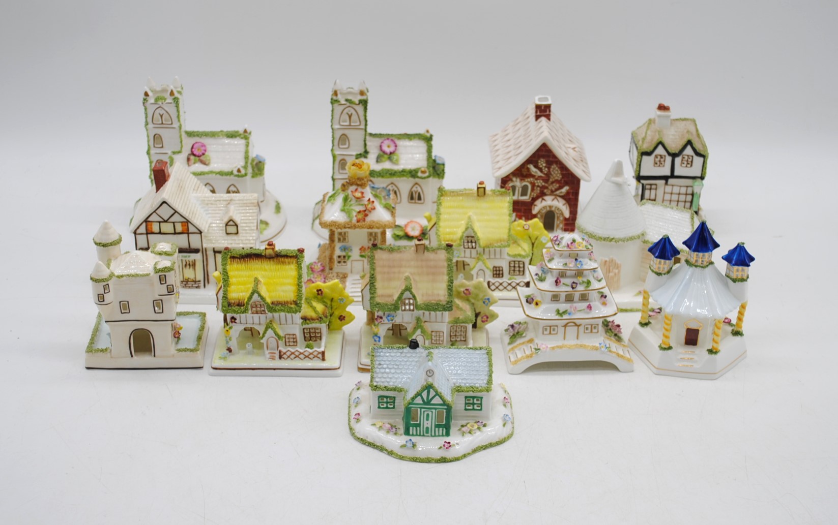 A collection of Coalport cottages
