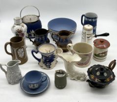 A collection of various antique and other china including Wedgwood, Belleek, Spode etc.