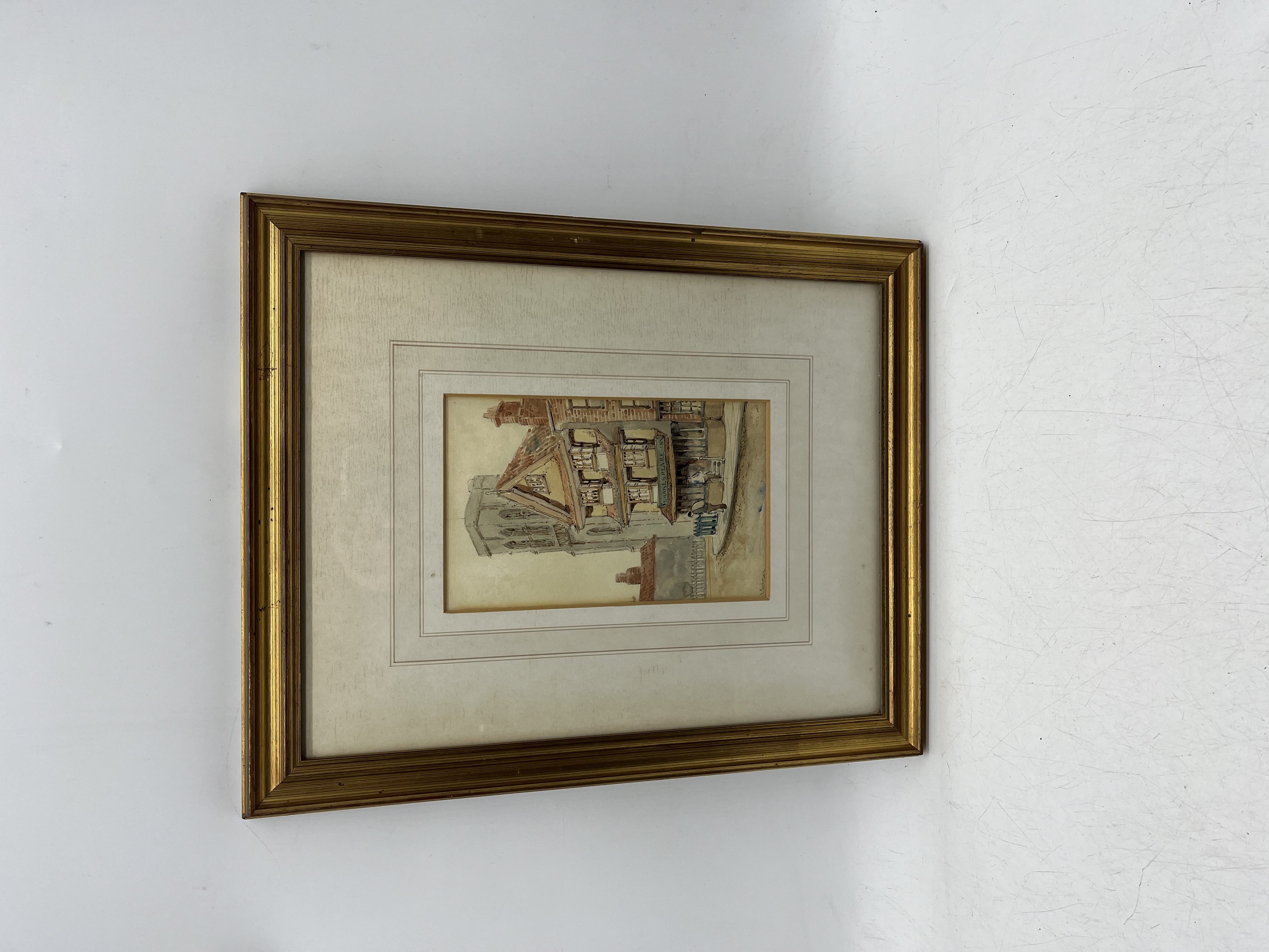 A framed watercolour of Cornish fisherman in harbour with indistinct signature, Pair of framed - Image 4 of 5