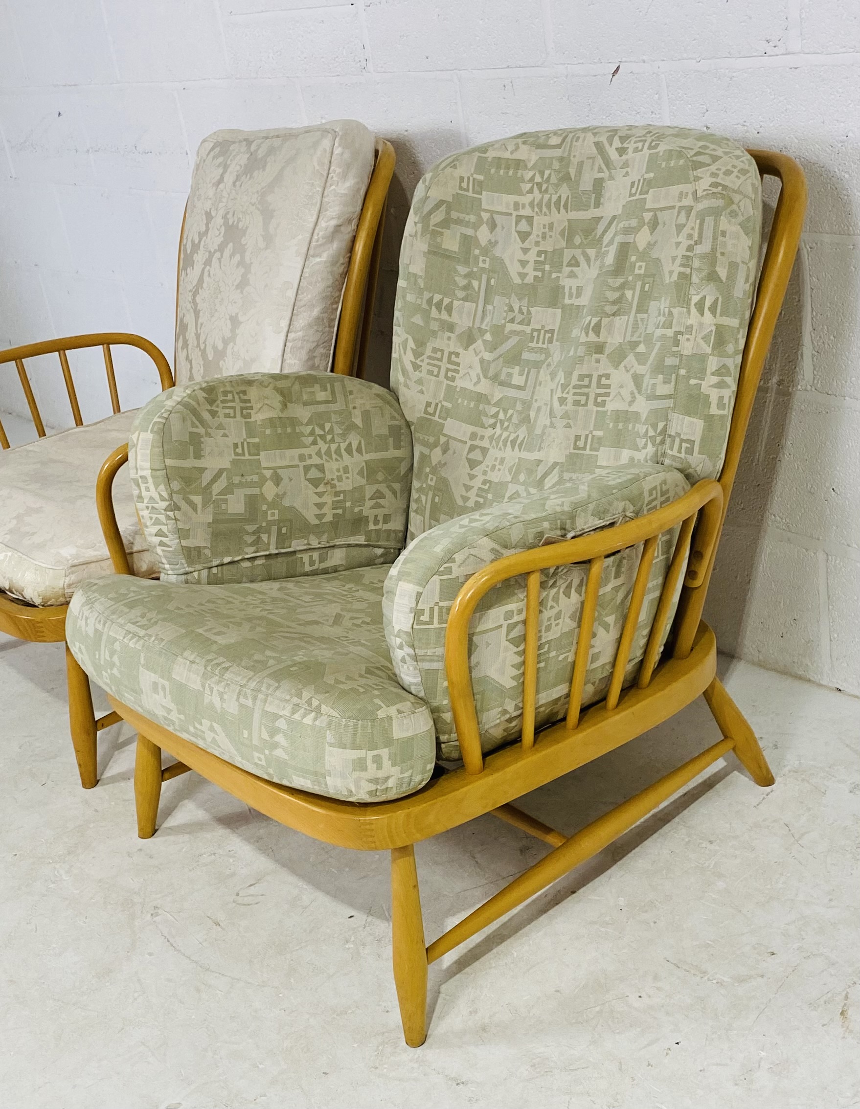 A pair of Ercol blonde armchairs - Image 3 of 7