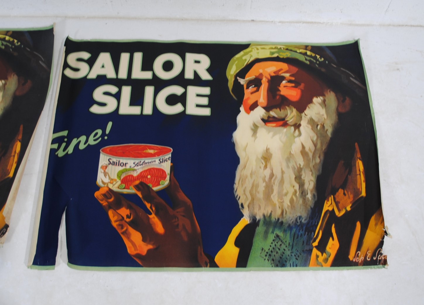 Two vintage 'Sailor Slice' advertising posters - 75cm x 99cm - Image 3 of 3