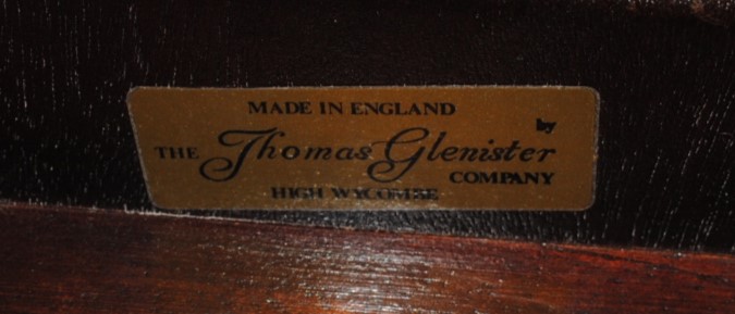 A mahogany Sutherland table, with turned legs, marked 'The Thomas Glenister Company' - Image 6 of 6