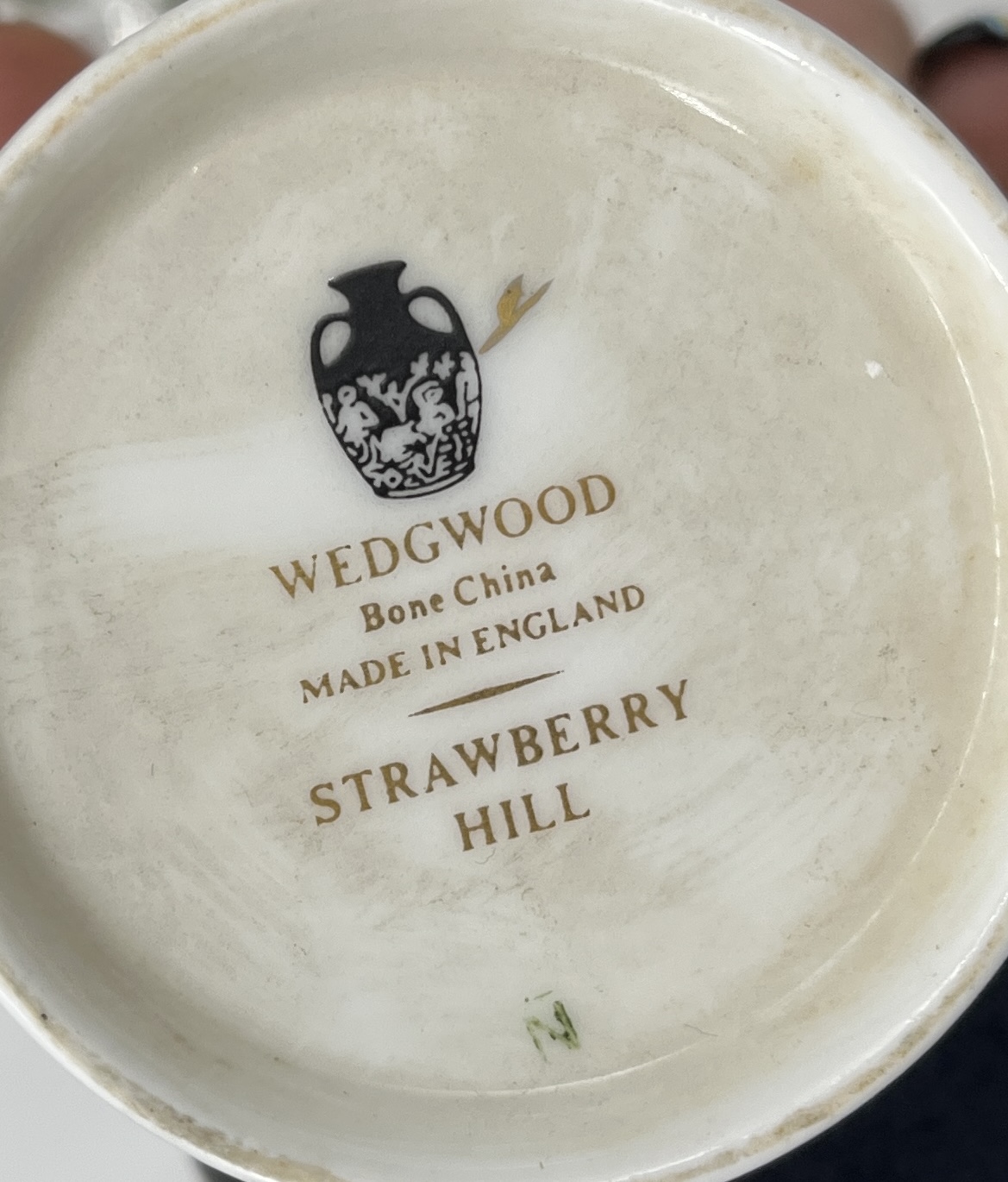 A Wedgwood 'Strawberry Hill' coffee set, comprising coffee cups, saucers, milk jug, sugar bowl and - Image 3 of 3