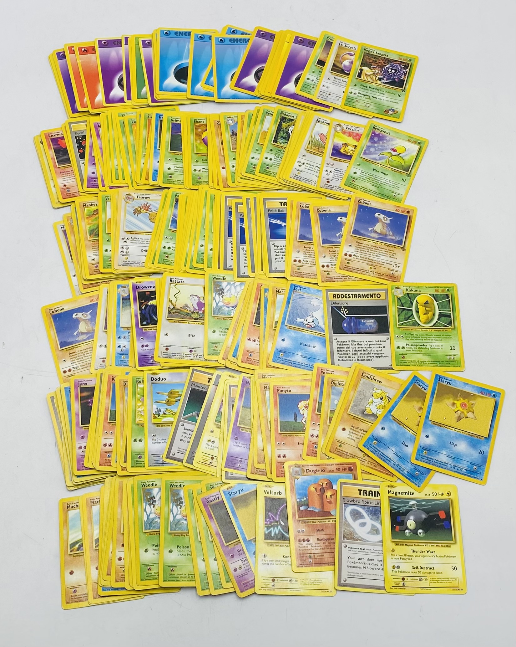 A small collection of vintage Pokemon cards from Base Set, Jungle, Fossil, Team Rocket, Base Set