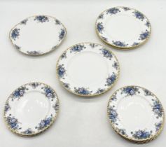 A small collection of Royal Albert Moonlight Rose tableware comprising of six dinner plates, six