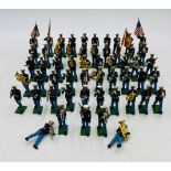A collection of vintage Britains United States Marine Corps Military Marching Band figurines -