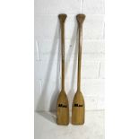A pair of MAC oars, height 118cm.