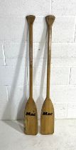 A pair of MAC oars, height 118cm.