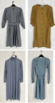 A collection of four vintage dresses including Horrockses Fashions blue dress made in Hong Kong,