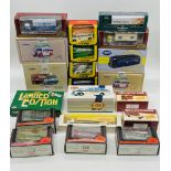 A collection of boxed die-cast buses and lorries including Corgi, Gilbow Exclusive Editions, Atlas