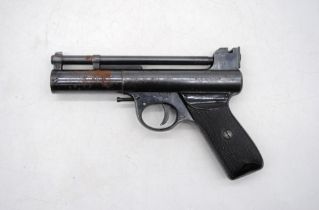 A vintage Webley & Scott Mk 1 .22 air pistol, serial no. 52887, stamped 887 to barrel