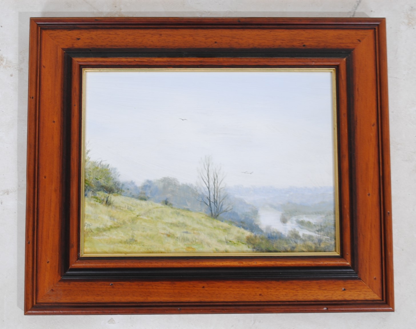 Five framed paintings, comprising two landscape watercolours signed 'Mercy Oddy', two landscape - Image 10 of 14
