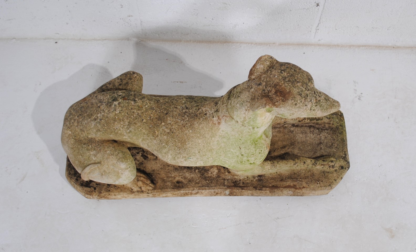 A reconstituted stone figure of a greyhound - length 68cm, height 40cm - Image 4 of 4