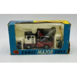 A vintage boxed Corgi Major Toys "Holmes Wrecker" Recovery Vehicle with Ford Tilt Cab die-cast model