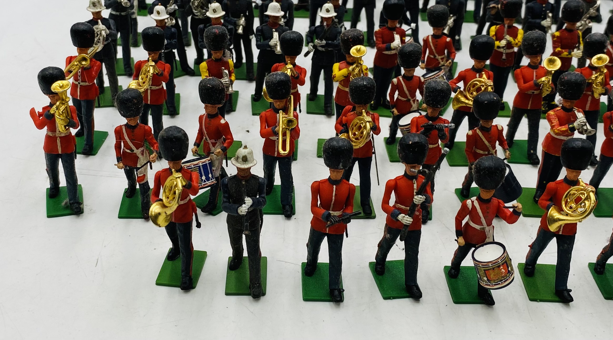 A collection of Britains Ltd plastic toy figurines related to military marching bands including - Image 2 of 7
