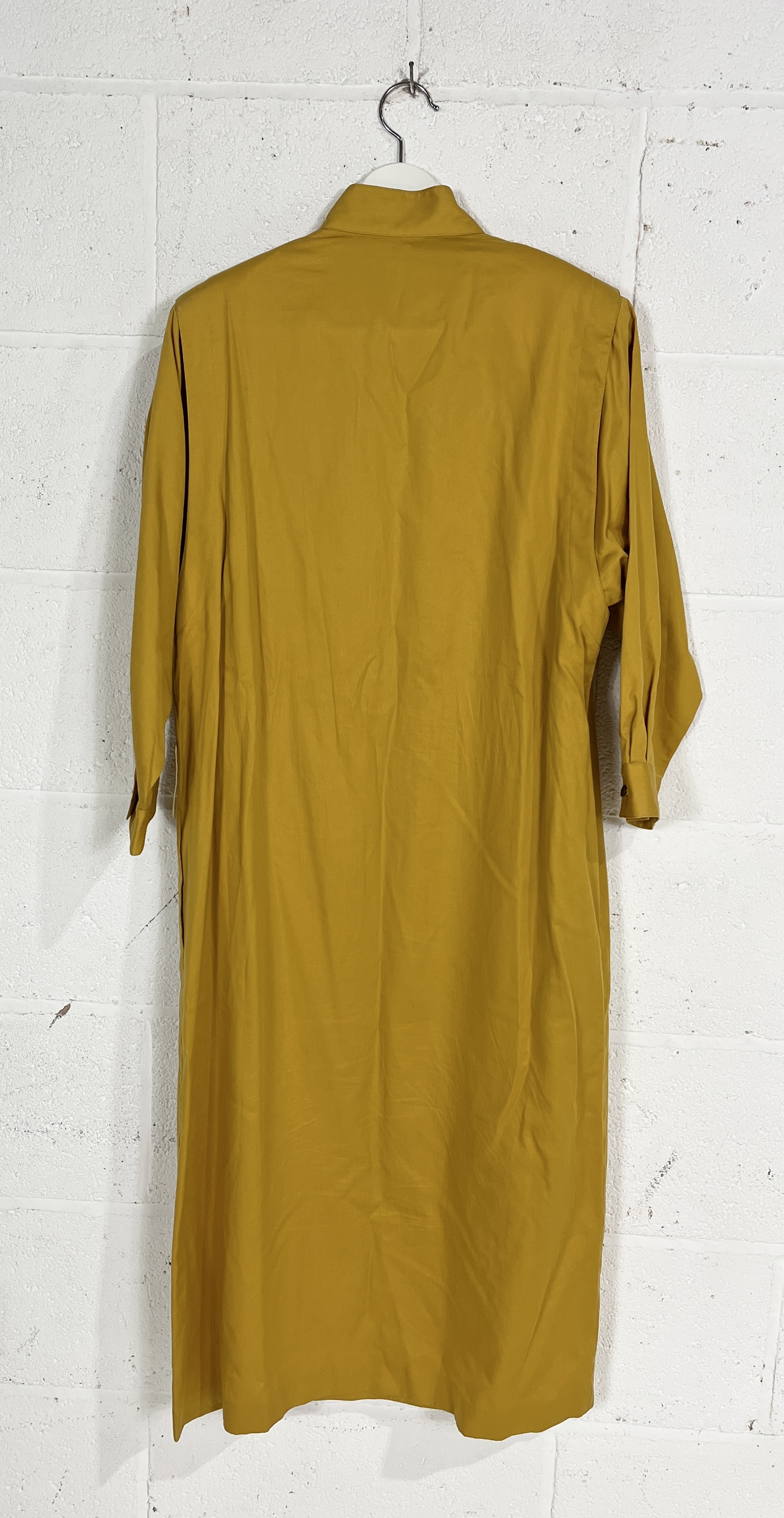 A vintage Louis Feraud yellow Kaftan dress and belt UK size 12 - Image 3 of 5
