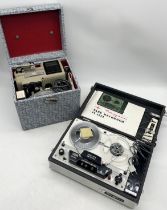A vintage Mayfair FT-1024 tape recorder and Eumig P8 phonomatic, both boxed