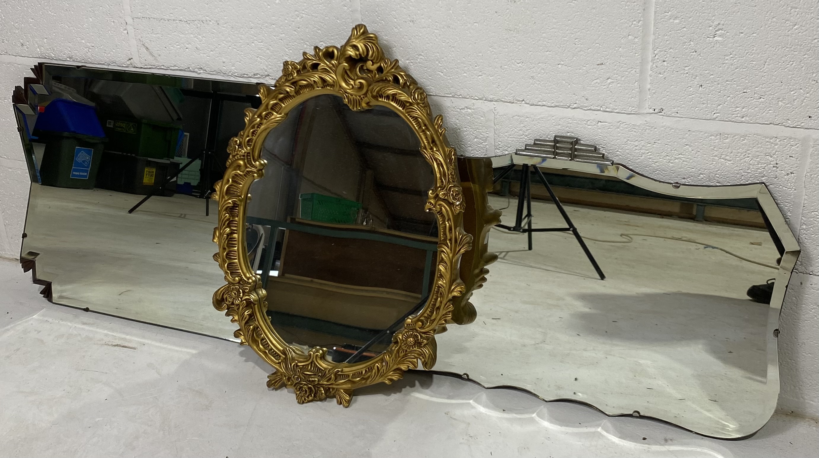 Two Art Deco mirrors along with one other