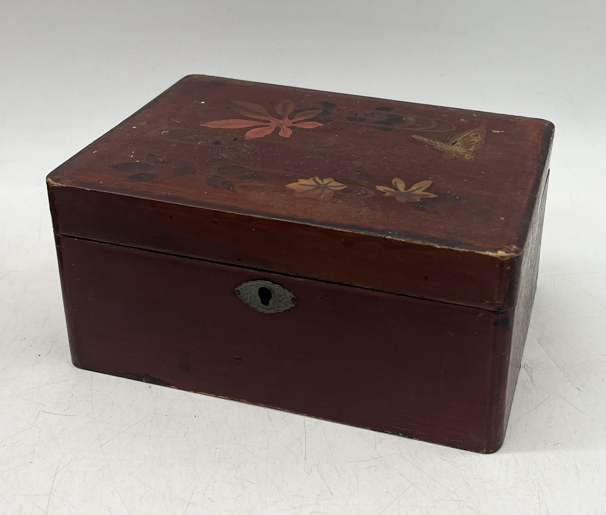 A collection of Eastern boxes including Lacquer ware Japanese tin etc. - Image 2 of 7