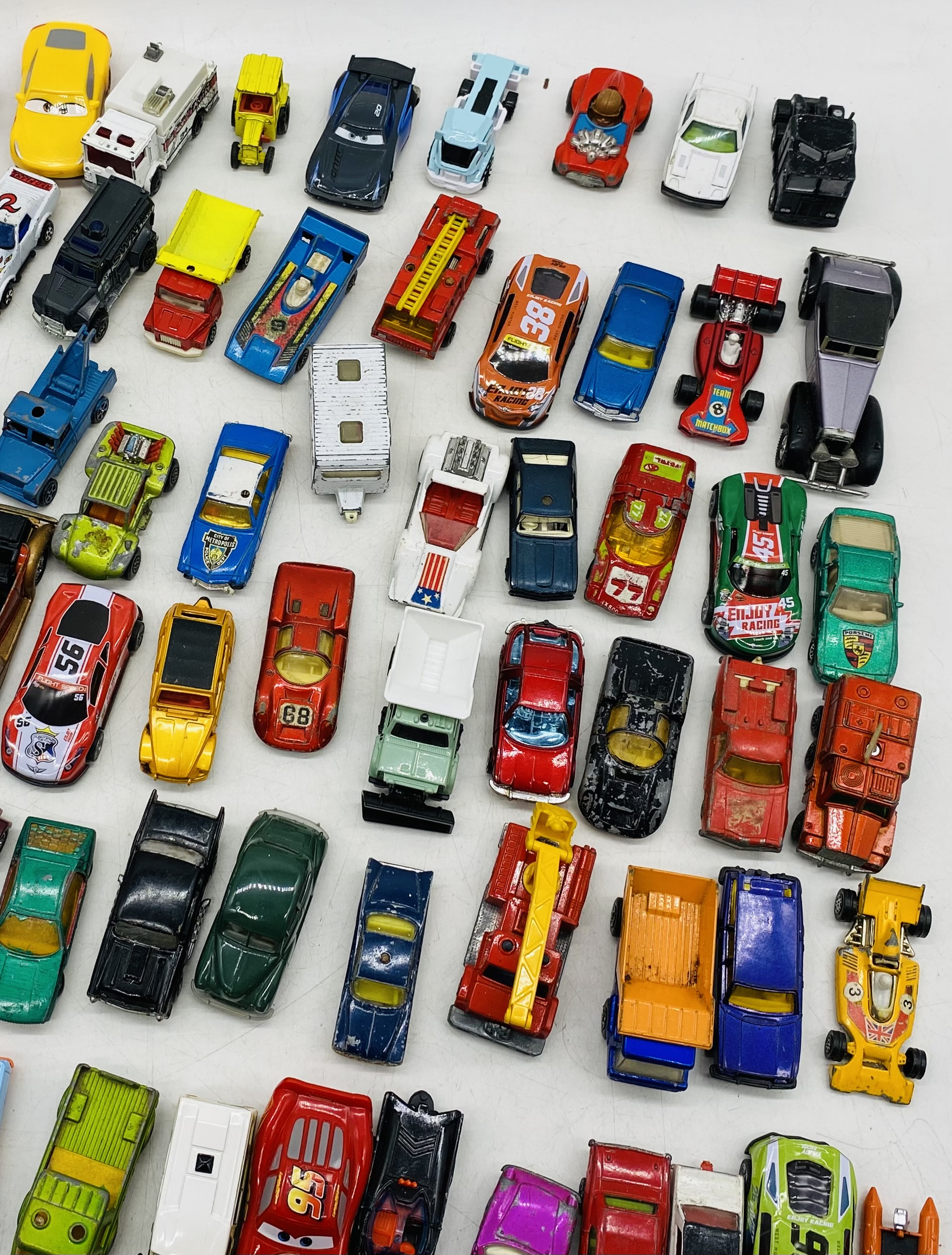 A collection of playworn die-cast vehicles including Matchbox, Mattel Disney Pixar, Oxford, - Image 2 of 5