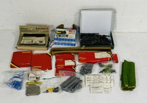 A collection of various model railway OO gauge accessories including a boxed Zero 1 Master Control