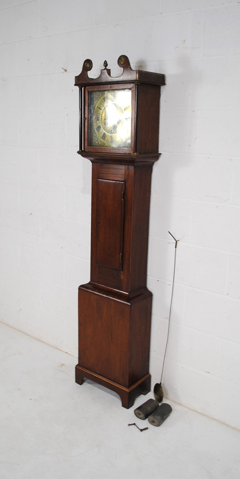A Georgian mahogany chiming longcase clock, with brass dial named to 'Fri-Hawkins, Southampton', - Image 2 of 12