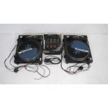 A pair of SoundLab DLP3R professional direct drive turntables, with original slip matts and
