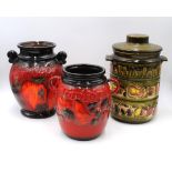Three West German Scheurich-Keramik Rumtopf jars