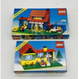 Two boxed 1980's Lego Legoland sets including Town House (6372) & Summer Cottage (6365) - contents