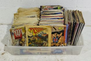 A large collection of vintage UK 2000AD comics including Judge Dredd, Rogue Trooper etc- Includes