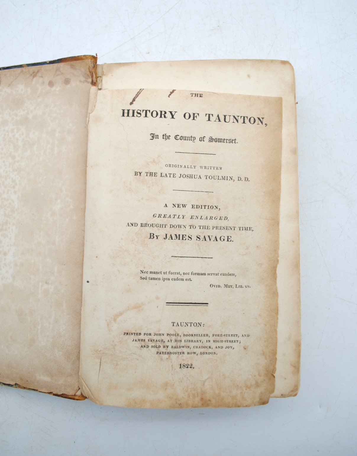 'The History Of Taunton' book, 1822 - Image 3 of 3