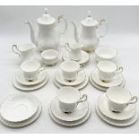 A Royal Albert Val D'or part tea service comprising of teapot, coffee pot, jugs, sugar bowl, five