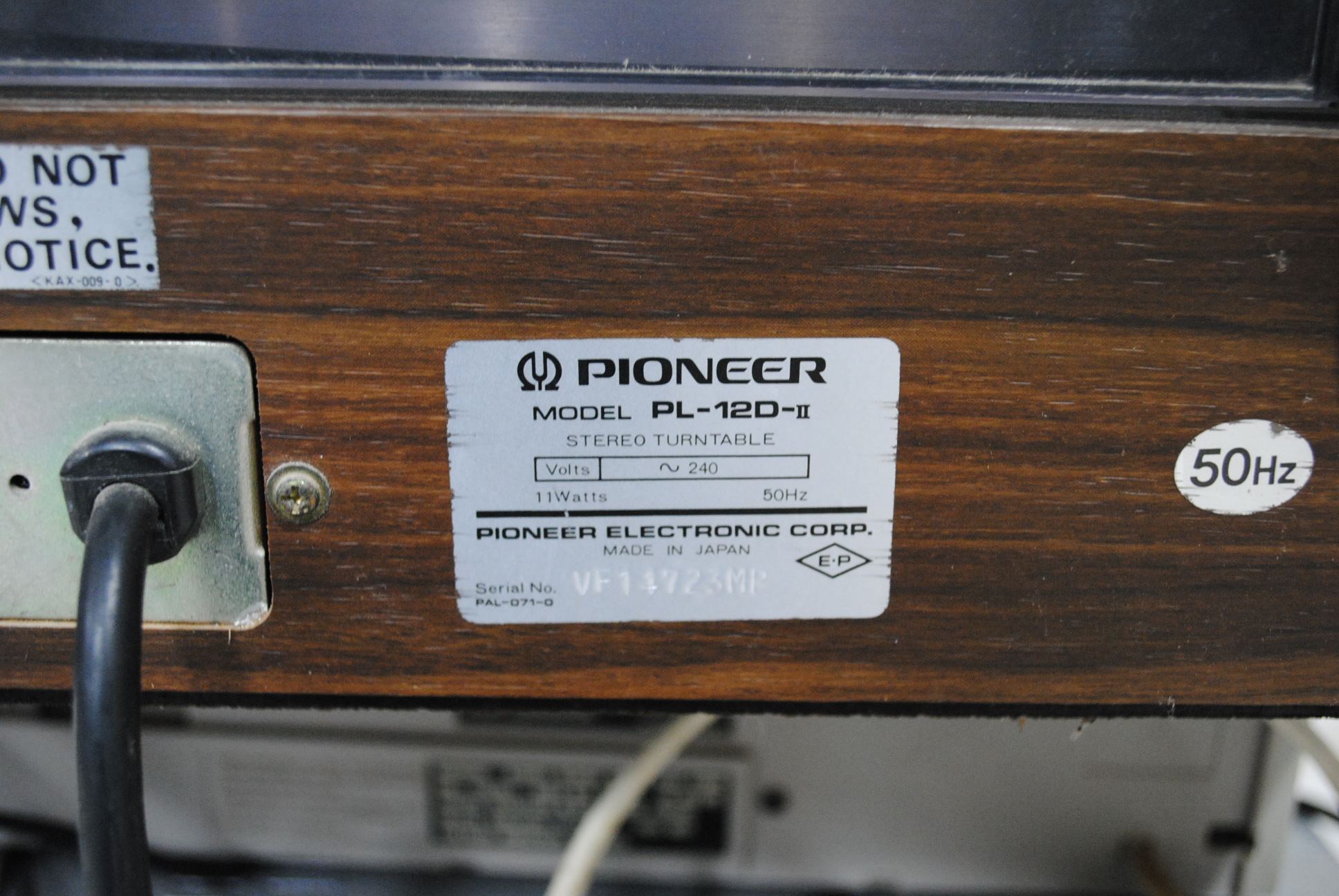 A vintage stacking hi-fi system, comprising a Pioneer PL-12D belt-drive turntable, Sharp RT-12 - Image 11 of 14